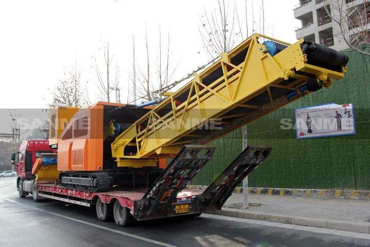 顛覆傳統(tǒng)裝車方式，山美履帶式取料機助您實現降本增效、節(jié)能減排！